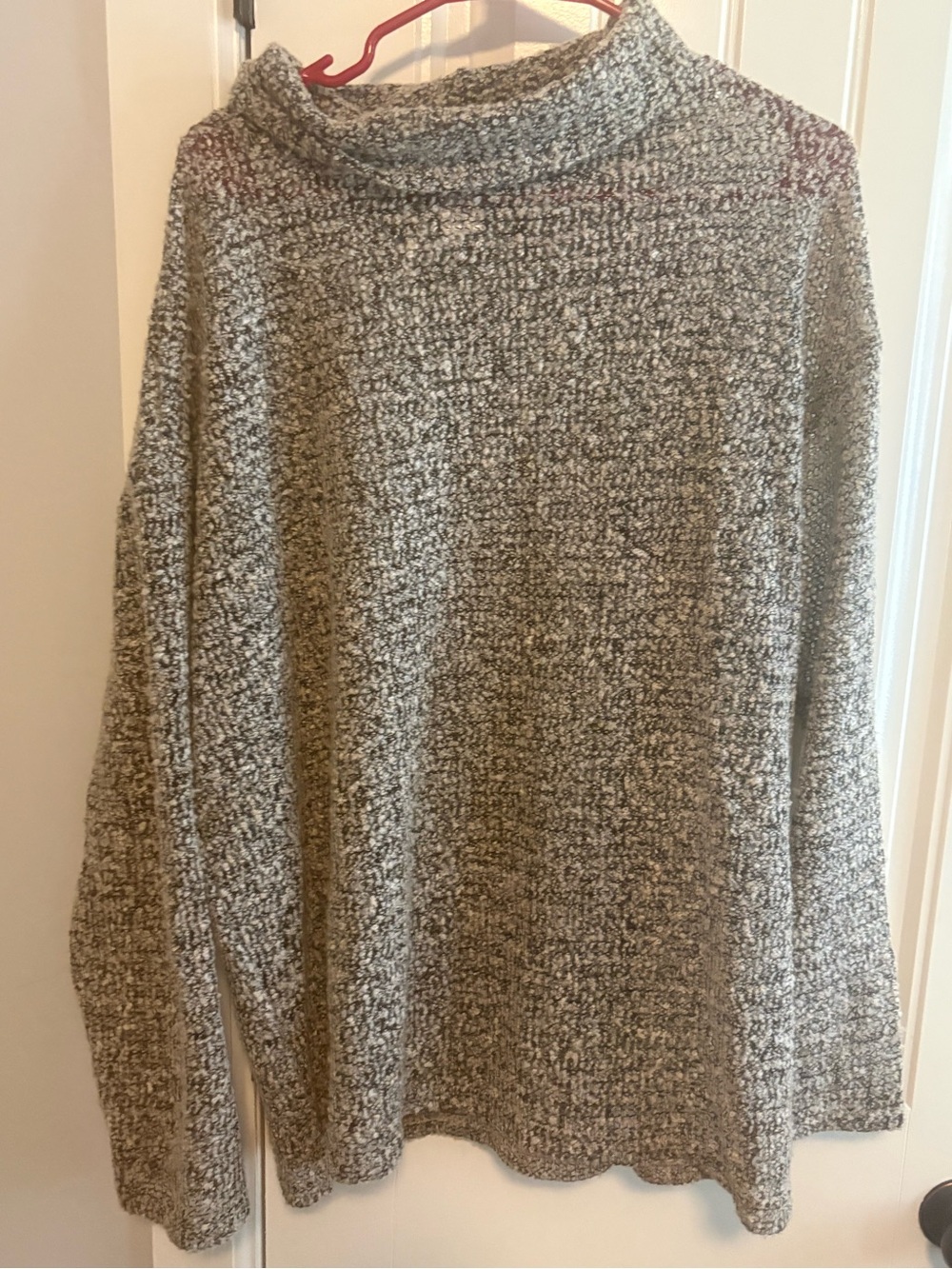 WinterSilks Heathered Gray Cowl Neck Sweater